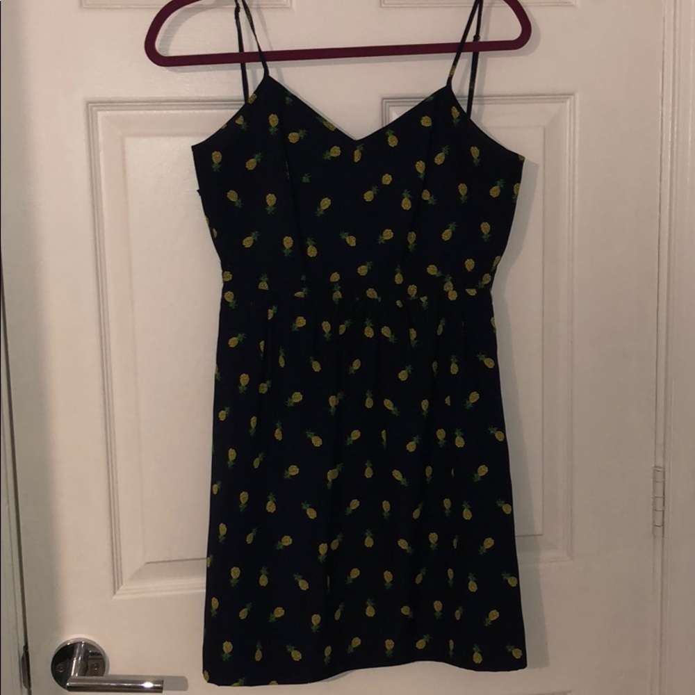 J crew navy pineapple dress